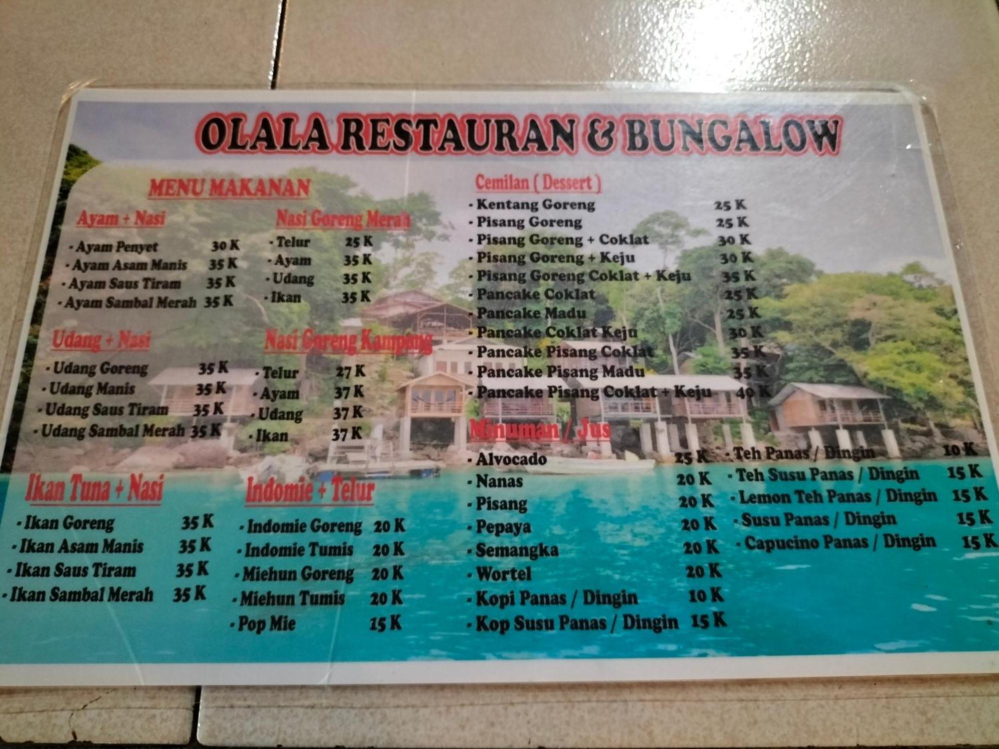 Olala Bungalows And Restaurant Sabang  Exterior photo